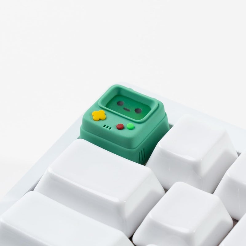 ULTRAEQUIP Artisan Keycaps, Cute Retro Game Consoler-Shpaed Keycaps, Shine Through Resin Handmade, Single 1U Replace Key for ESC Key Mechanical Keyboard (Green) - Image 4
